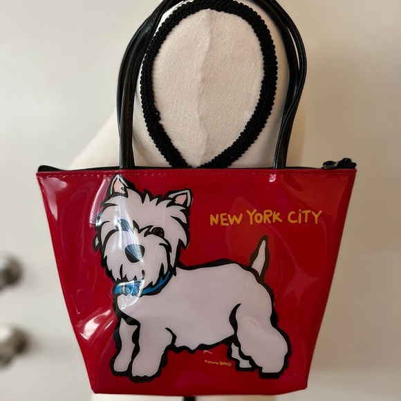 SOLD Marc Tetro New York City Westie Small zip top  Tote - Picture 7 of 7